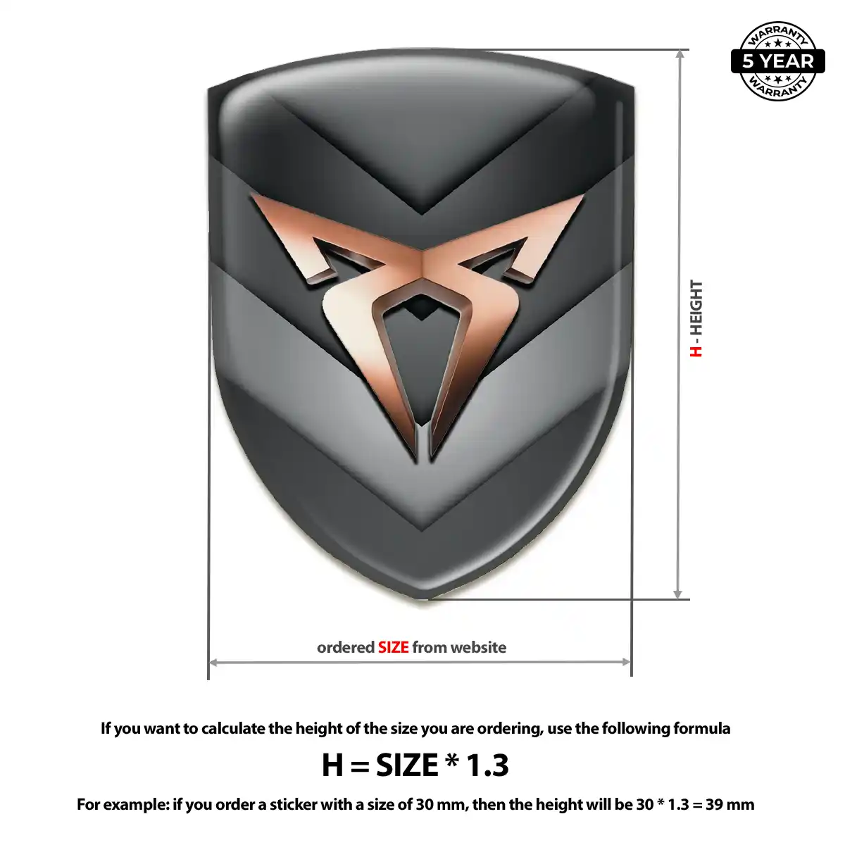 Cupra Domed Badge Signature Grade