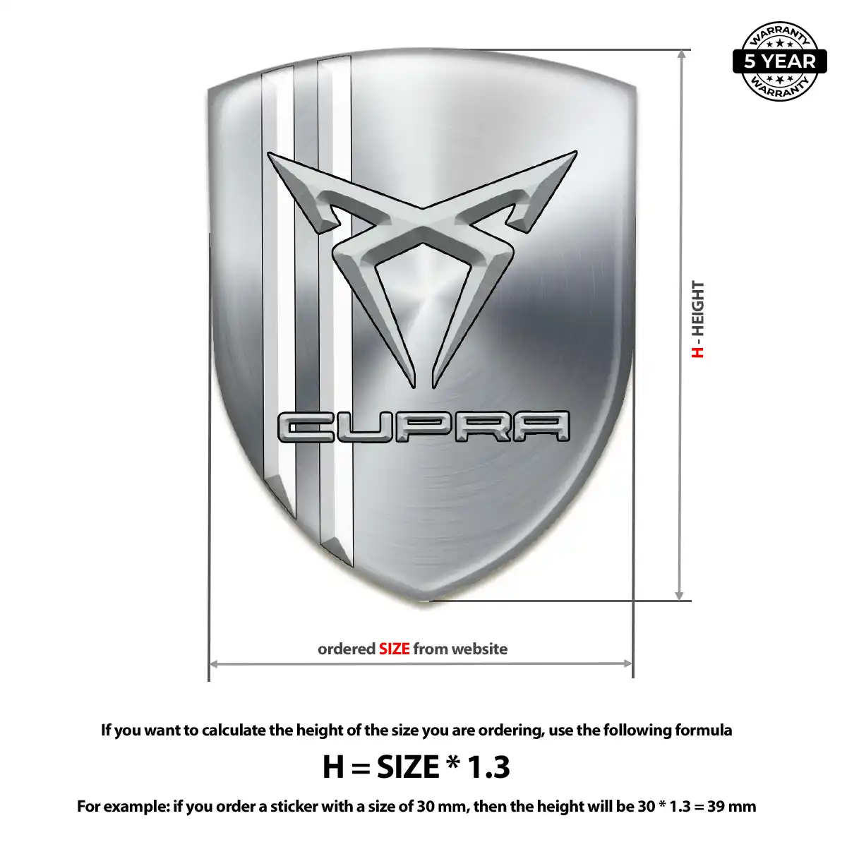 Cupra Domed Badge Sleek Style