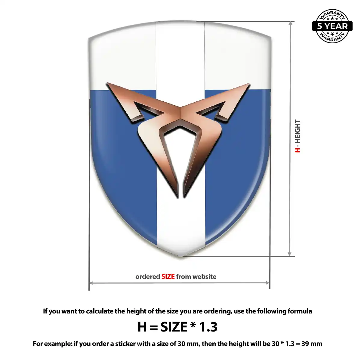 Cupra Domed Car Sticker Superior Craft