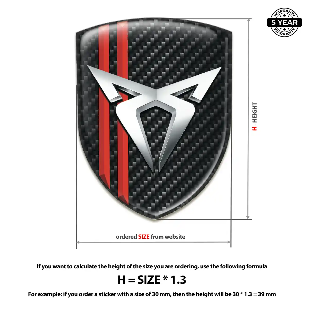 Cupra Domed Decal Signature Grade