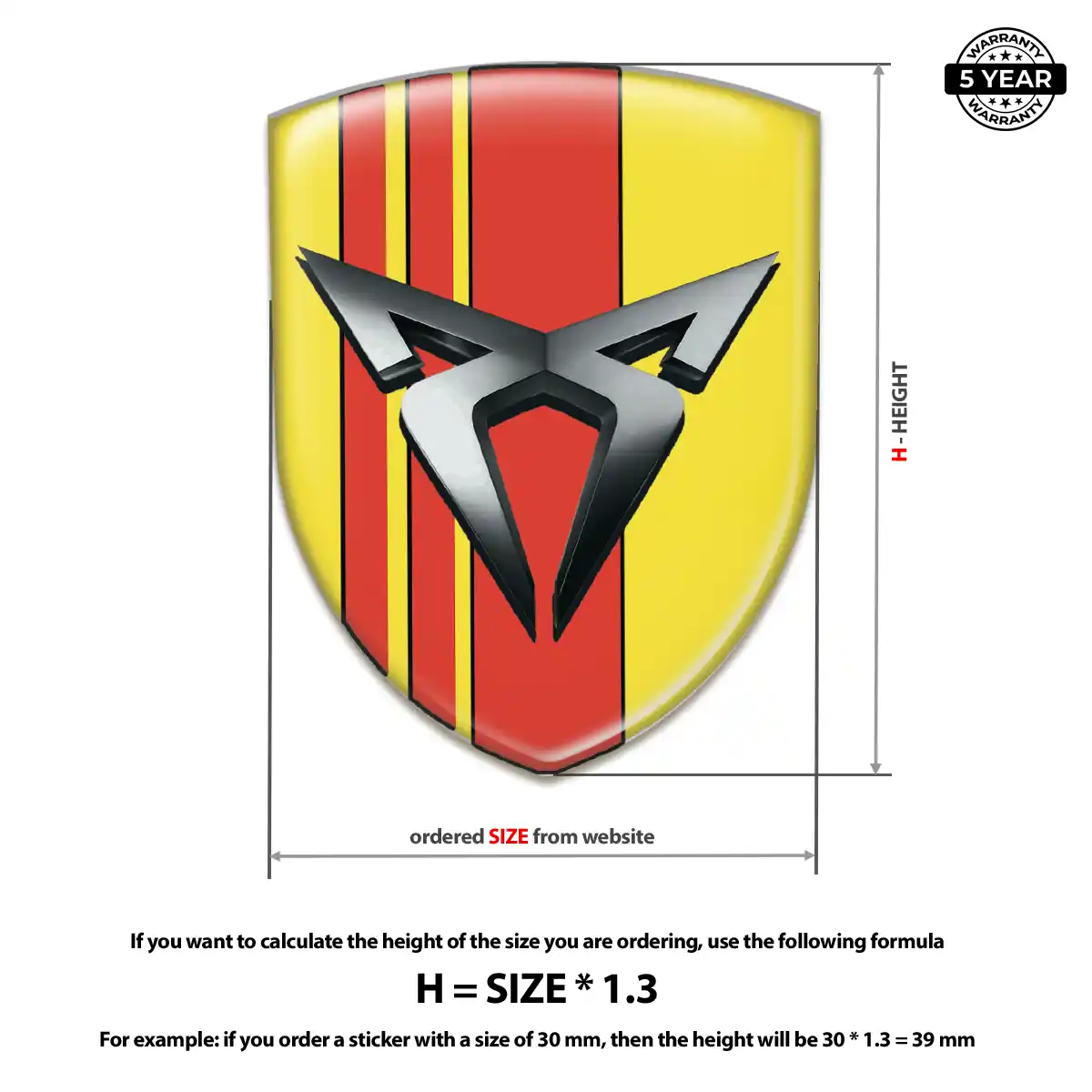 Cupra Domed Decal Sleek Style