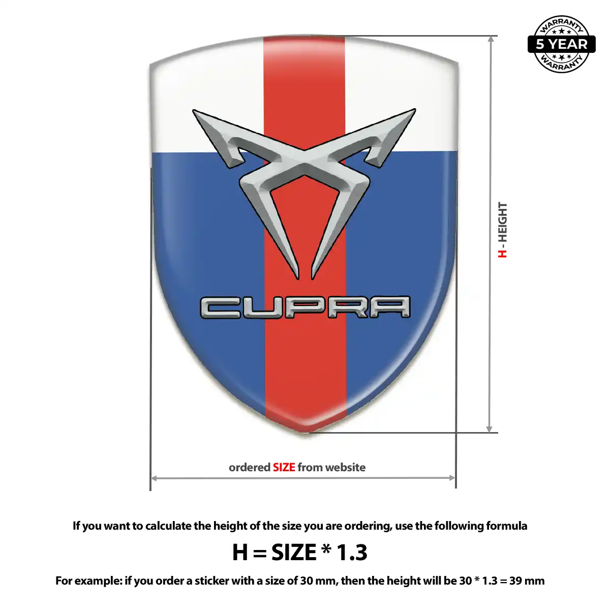 Cupra Domed Decal Superior Craft