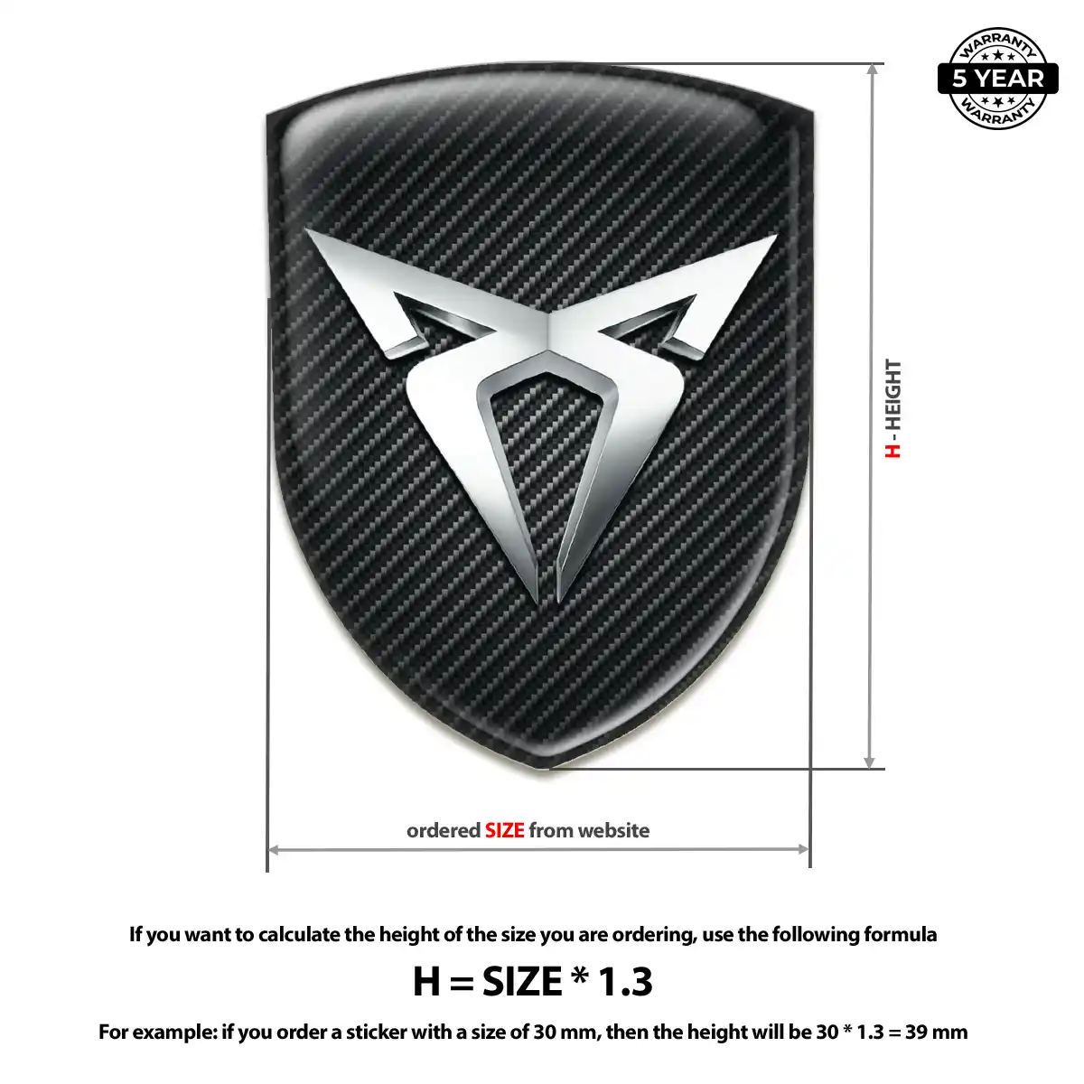 Cupra Domed Emblem Prestige Line