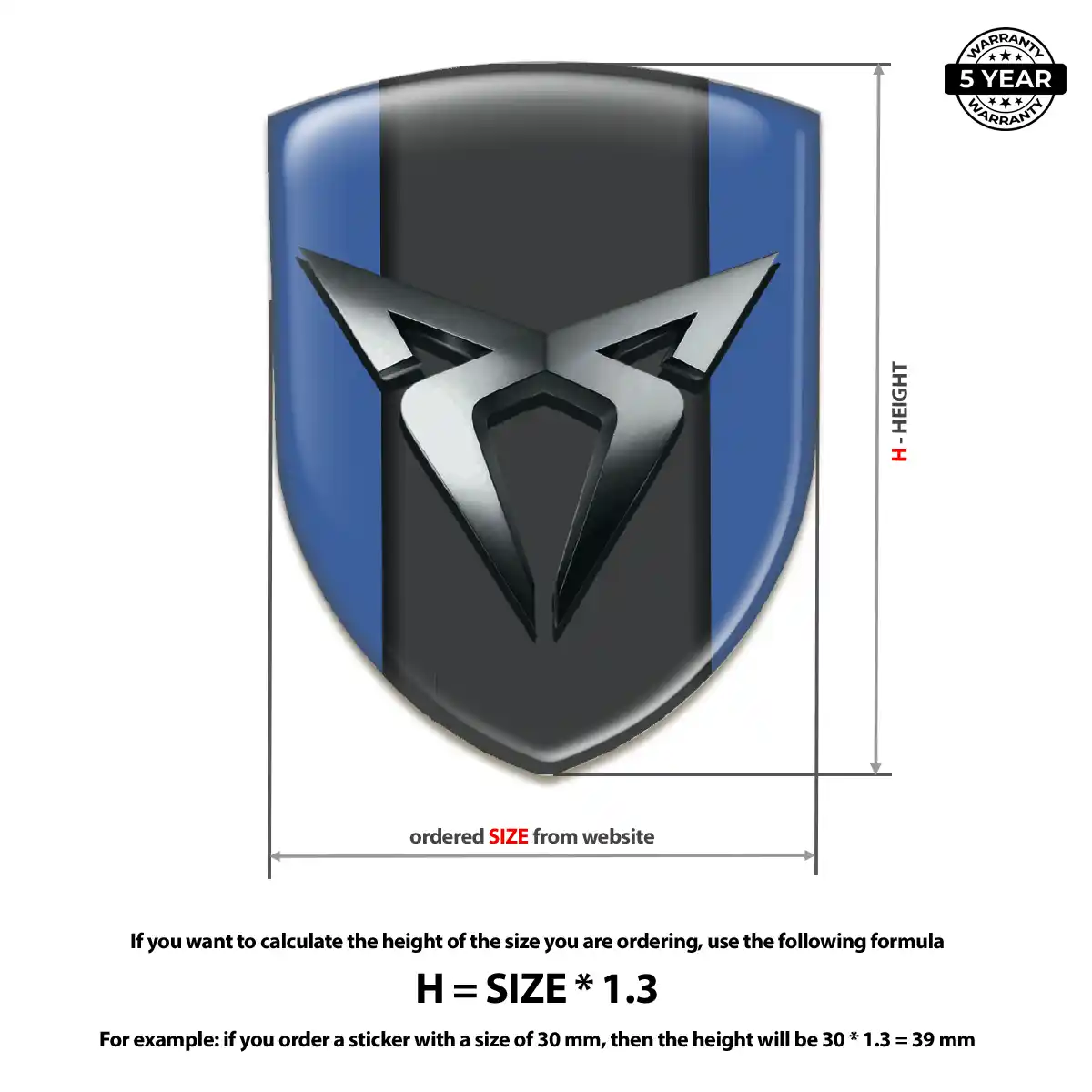 Cupra Domed Emblem Prime Quality