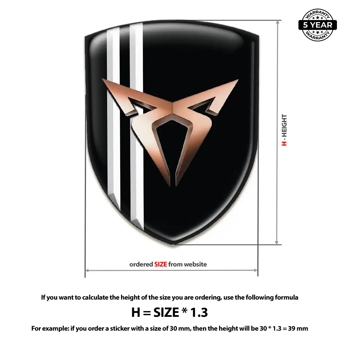 Cupra Domed Emblem Signature Grade