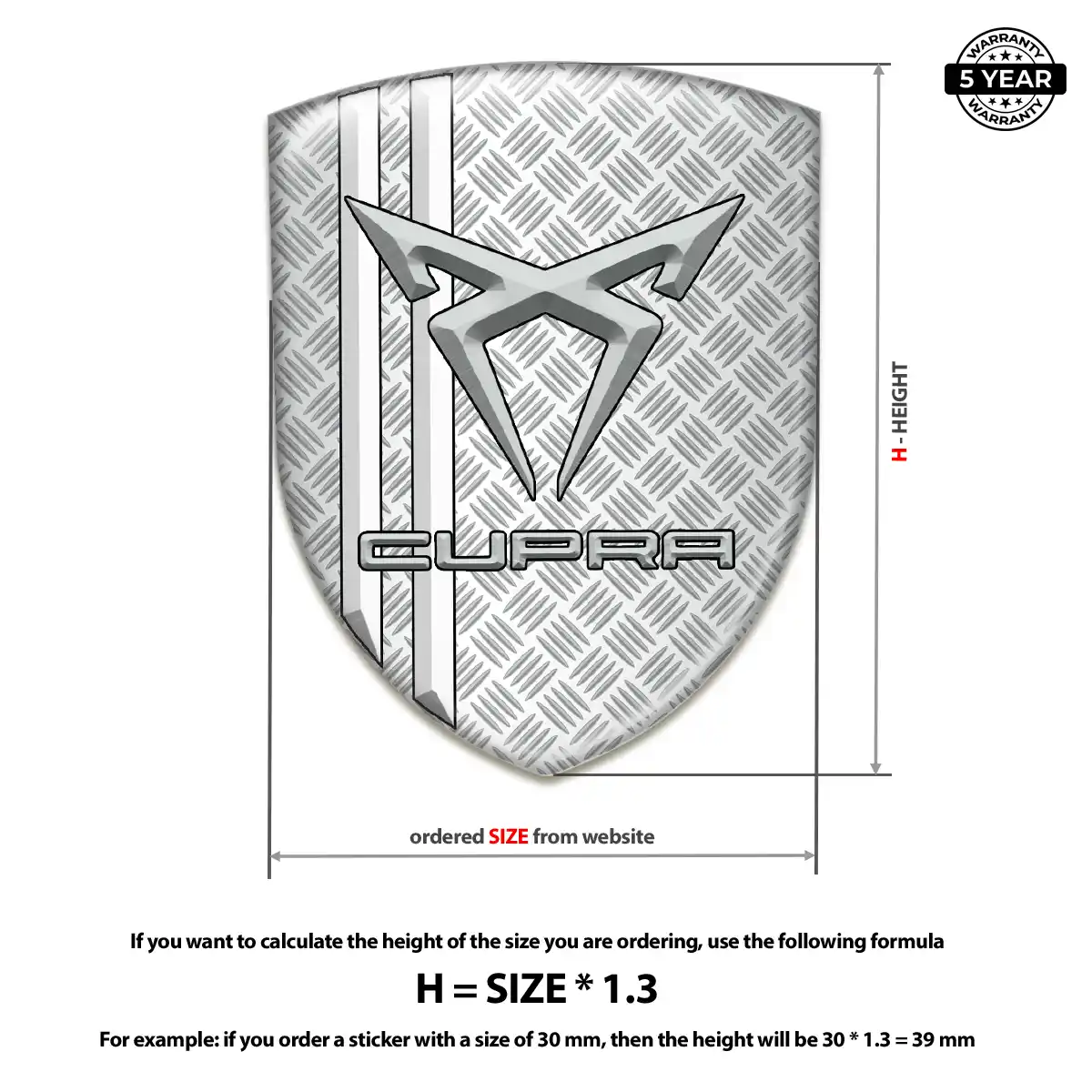 Cupra Domed Logo Decal Refined Design