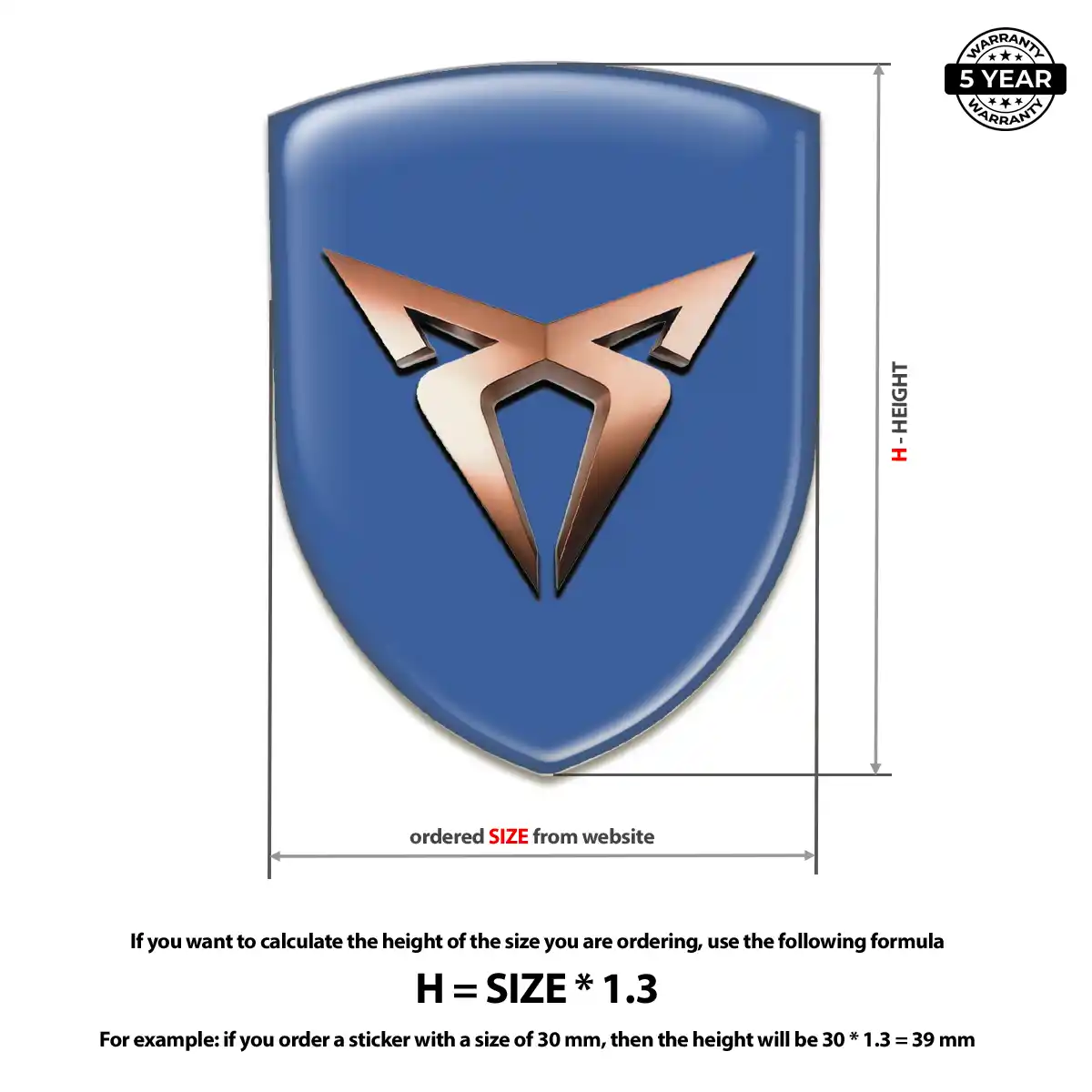 Cupra Domed Logo Decal Signature Grade
