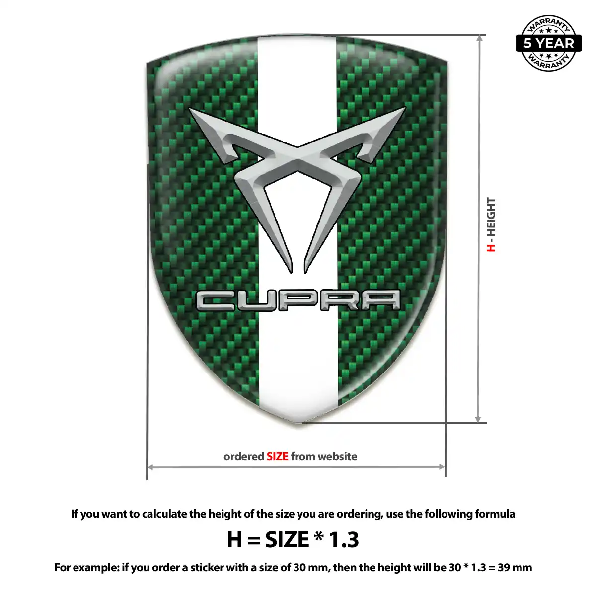 Cupra Domed Logo Decal Sleek Style