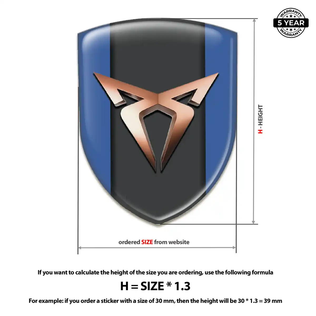 Cupra Domed Logo Decal Superior Craft