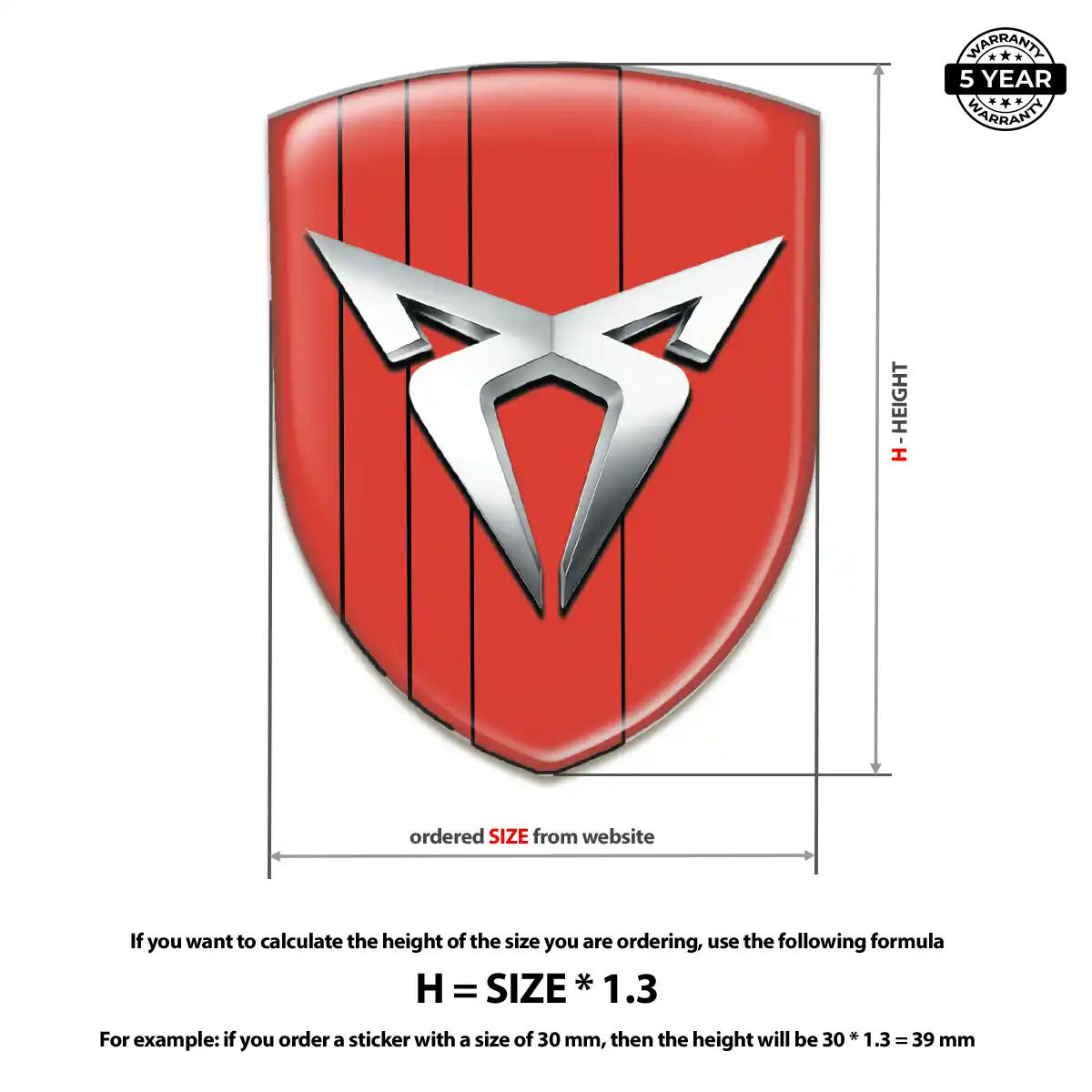 Cupra Domed Logo Sticker Elite Finish