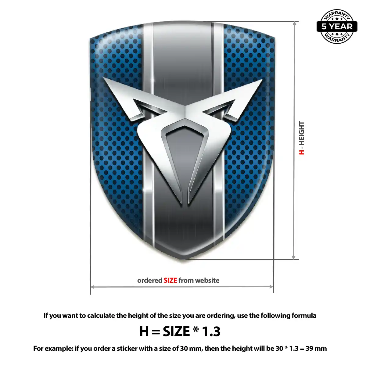 Cupra Domed Logo Sticker Refined Design