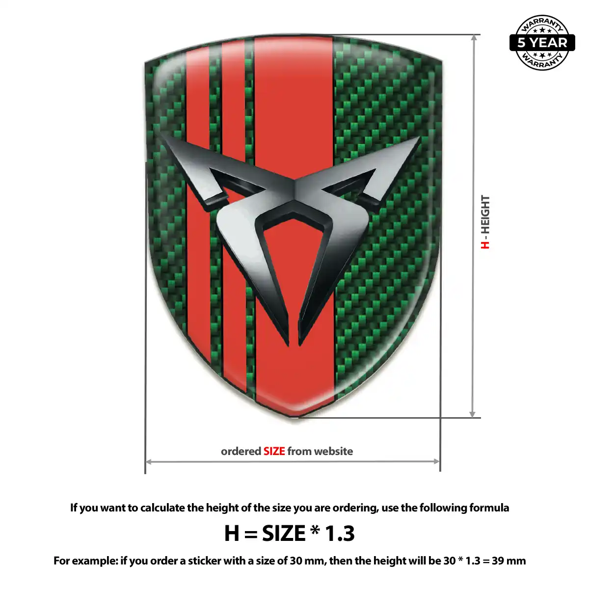 Cupra Domed Logo Sticker Sleek Style