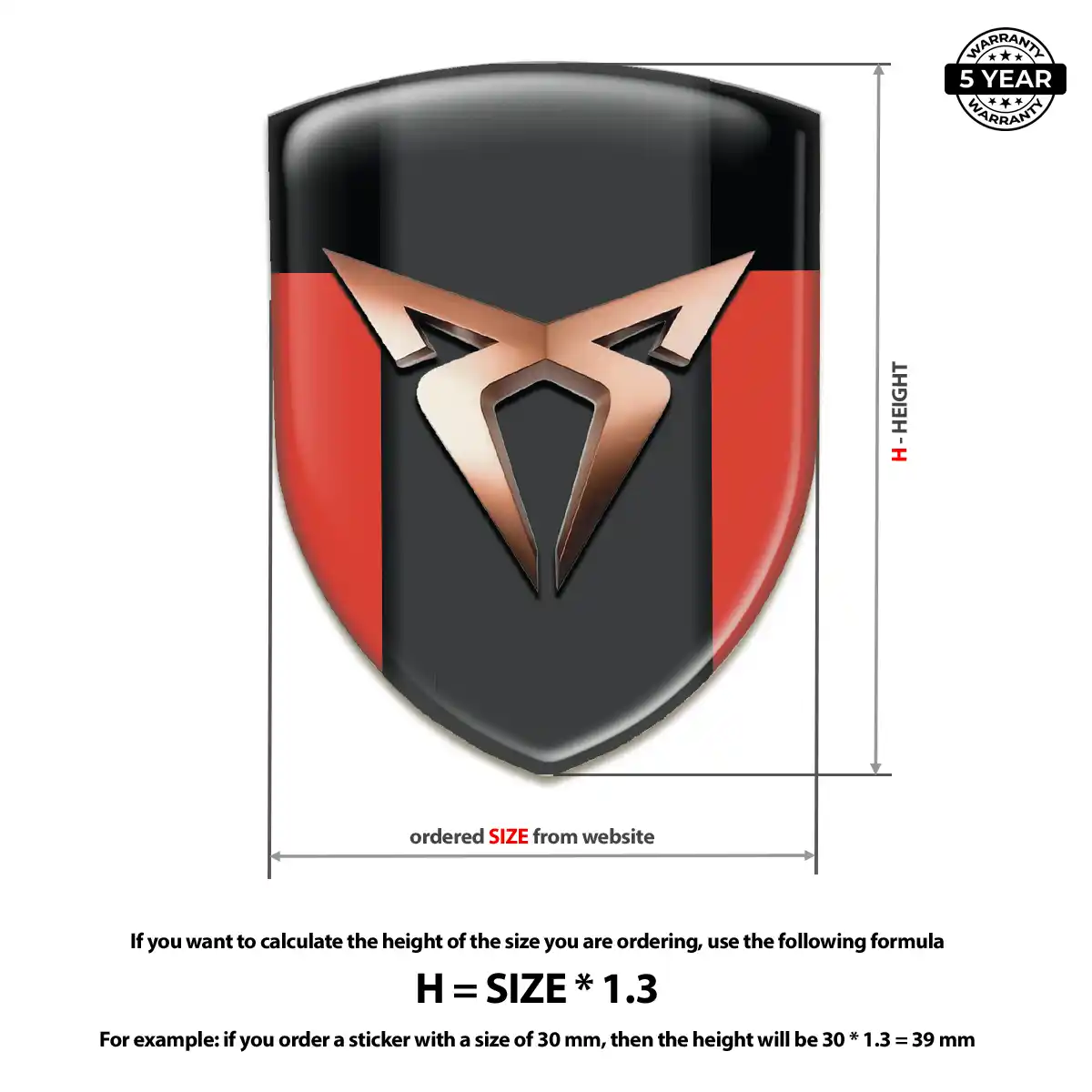 Cupra Domed Logo Sticker Superior Craft