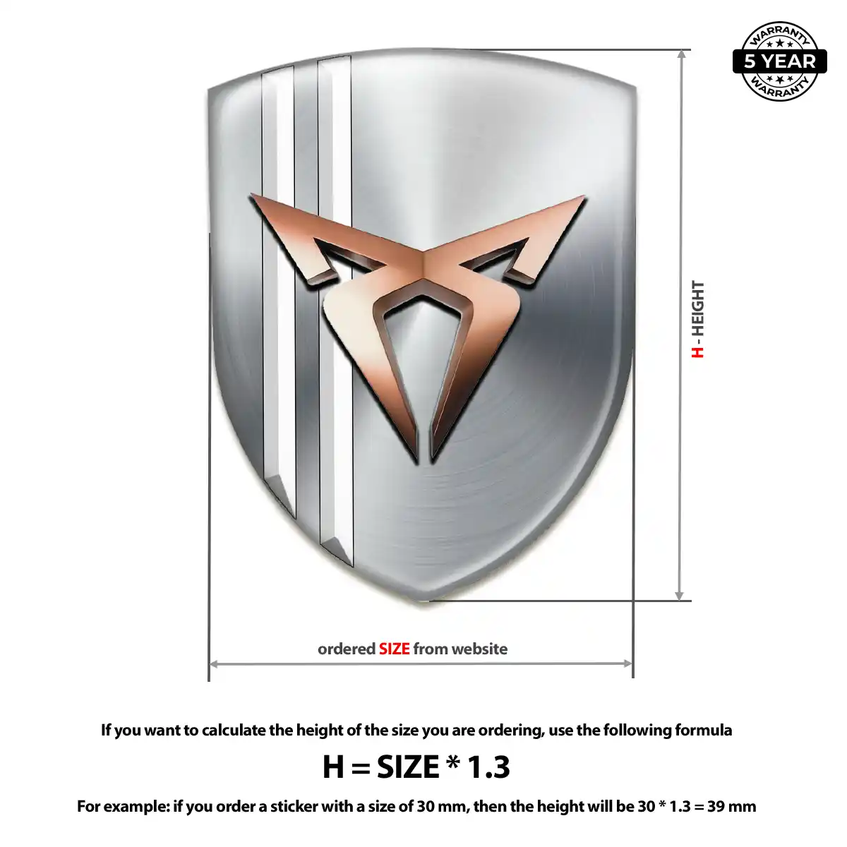 Cupra Emblem Badge Logo Signature Grade