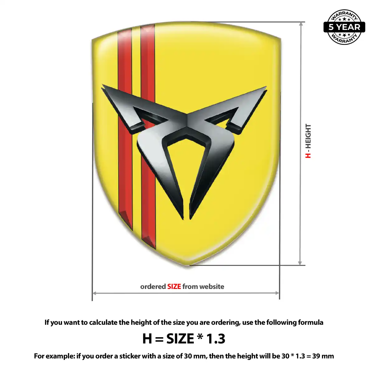 Cupra Emblem Badge Logo Superior Craft