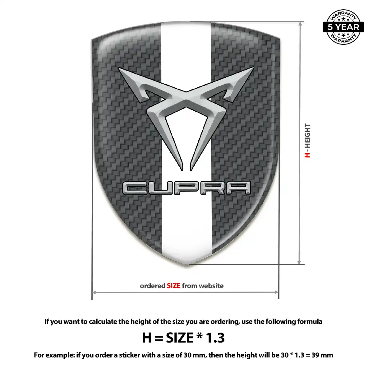 Cupra Emblem Badge Prestige Line