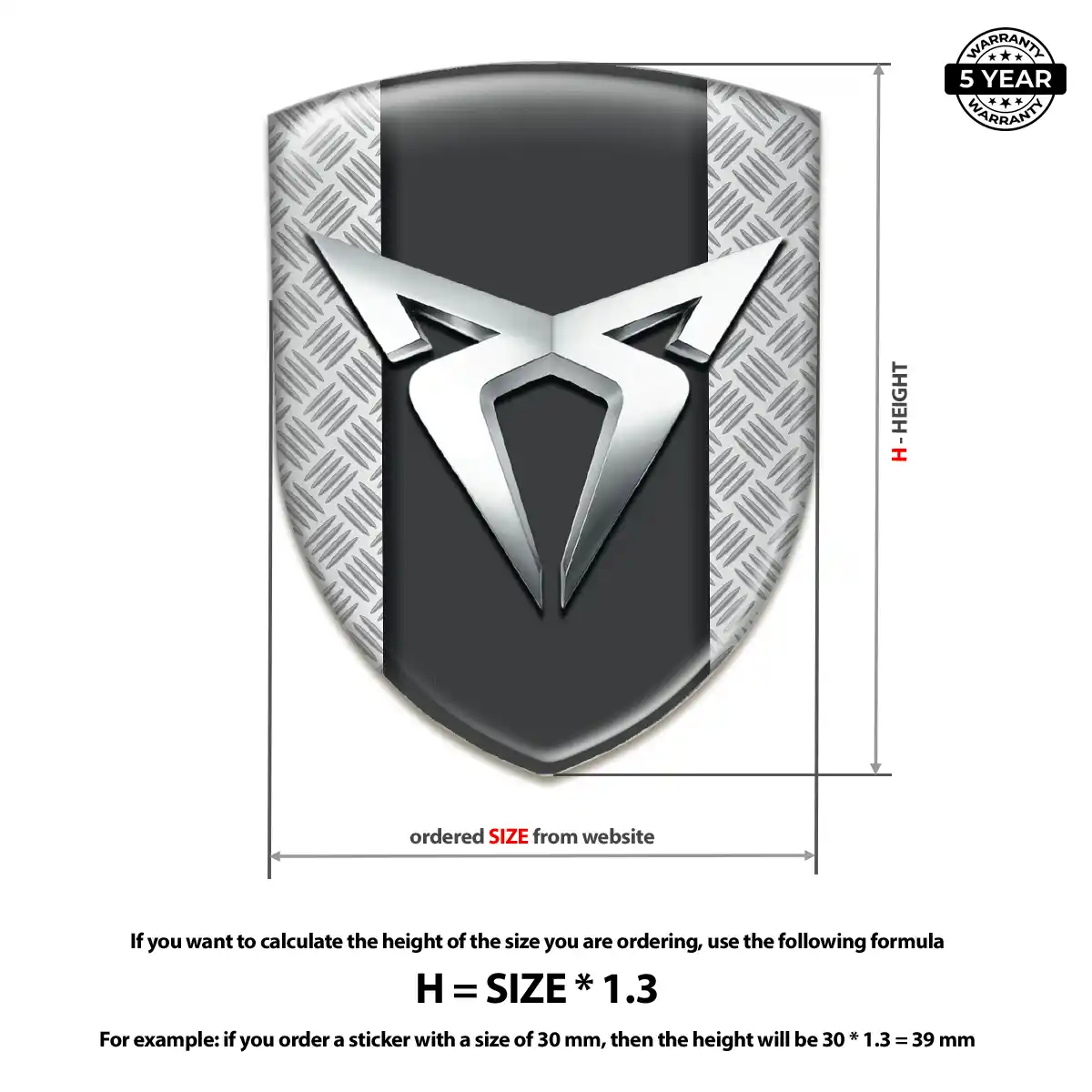 Cupra Emblem Domed Badge Prime Quality