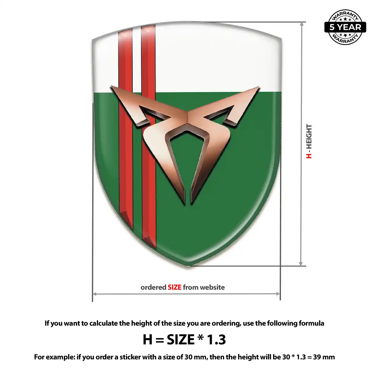 Cupra Emblem Domed Badge Signature Grade