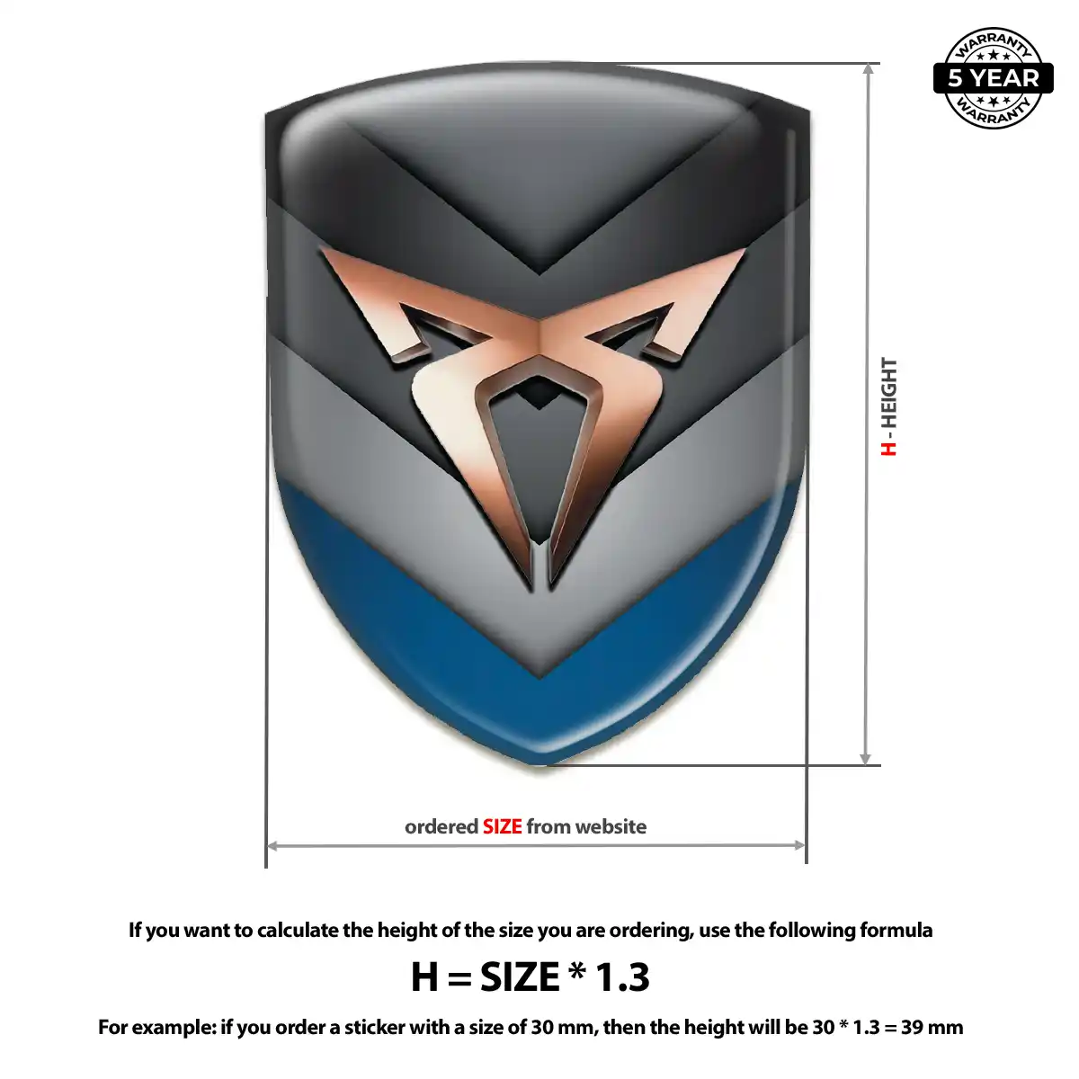 Cupra Emblem Domed Badge Sleek Style