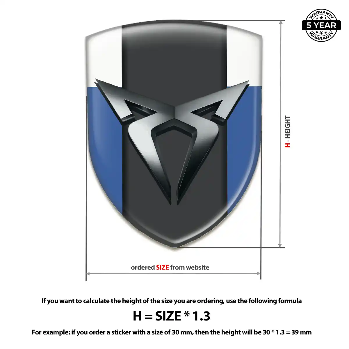 Cupra Emblem Domed Badge Superior Craft