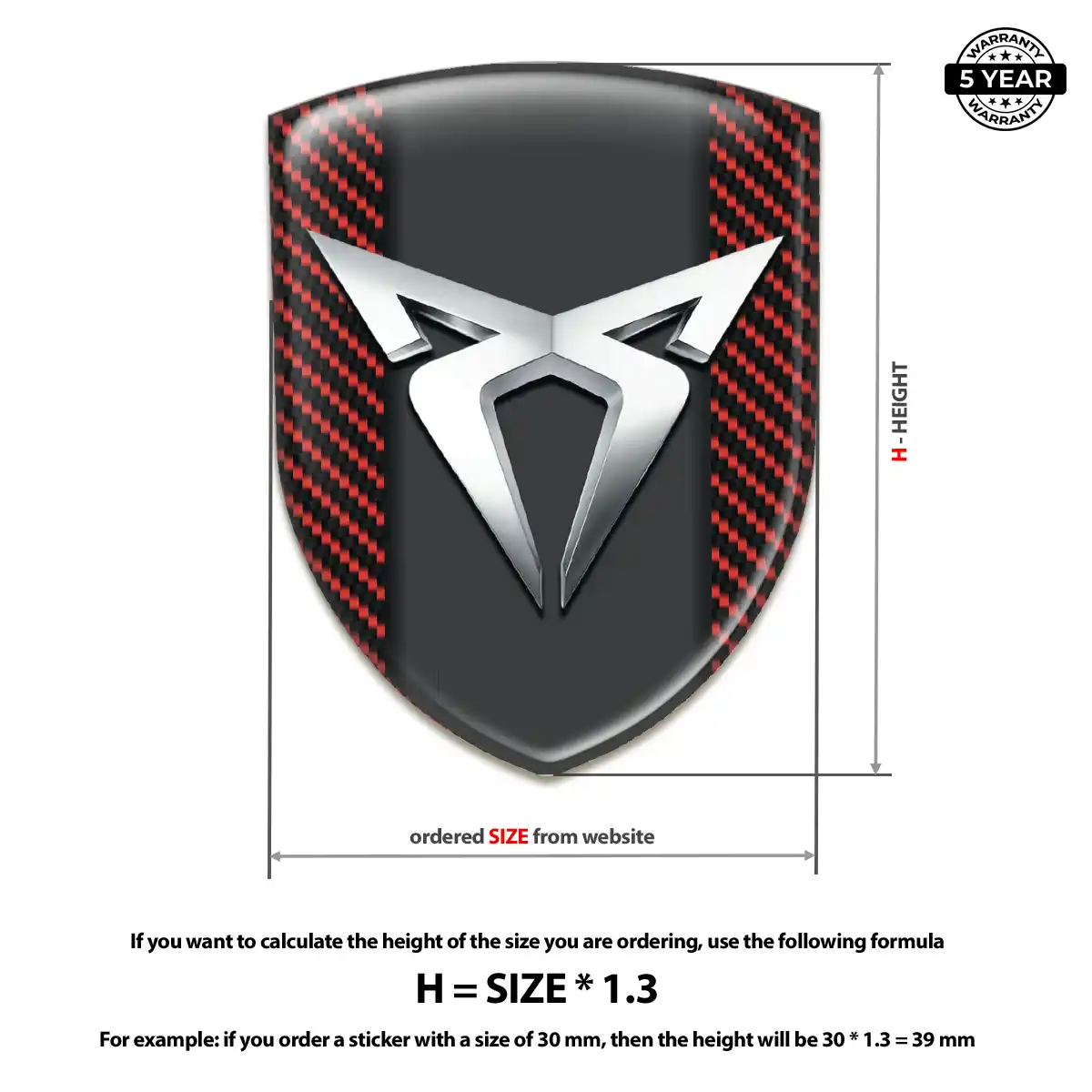 Cupra Emblem Logo Badge Elite Finish