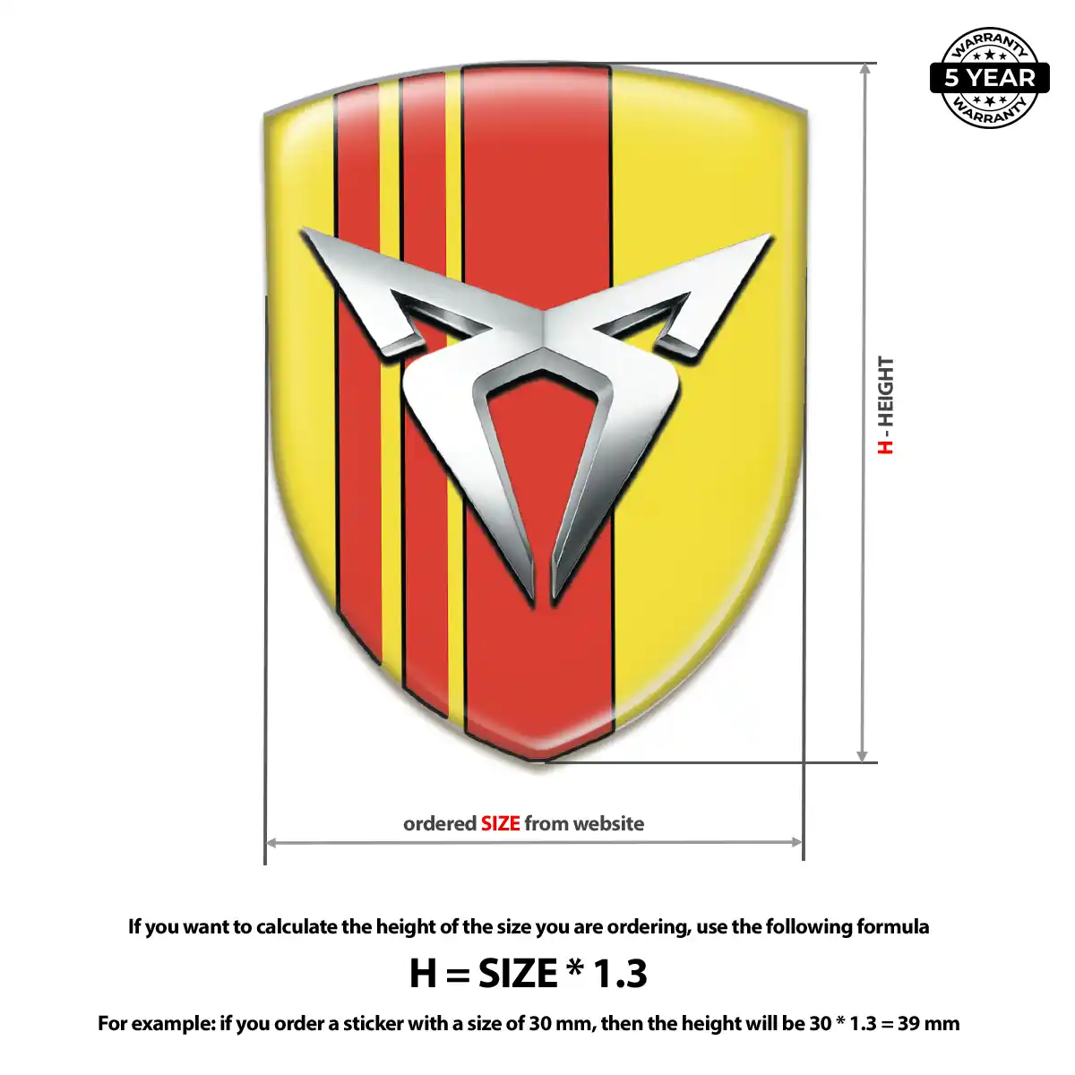 Cupra Emblem Logo Badge Prestige Line