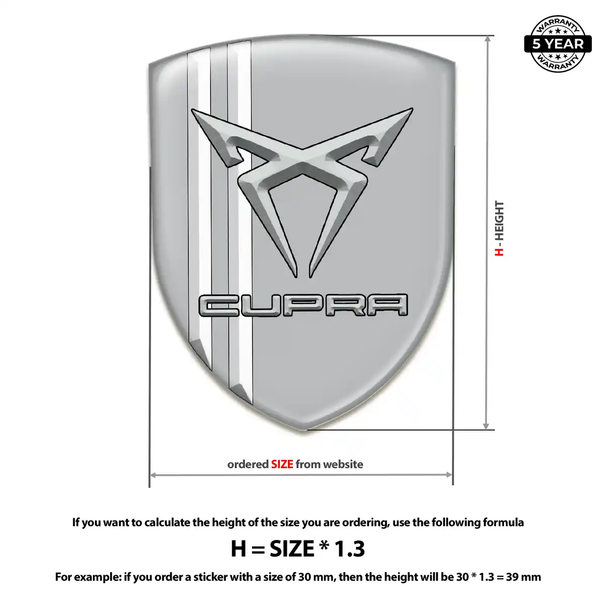Cupra Emblem Logo Badge Prime Quality