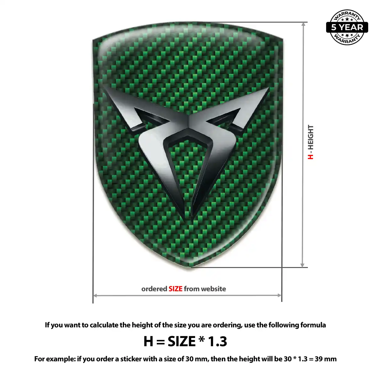 Cupra Emblem Logo Badge Superior Craft