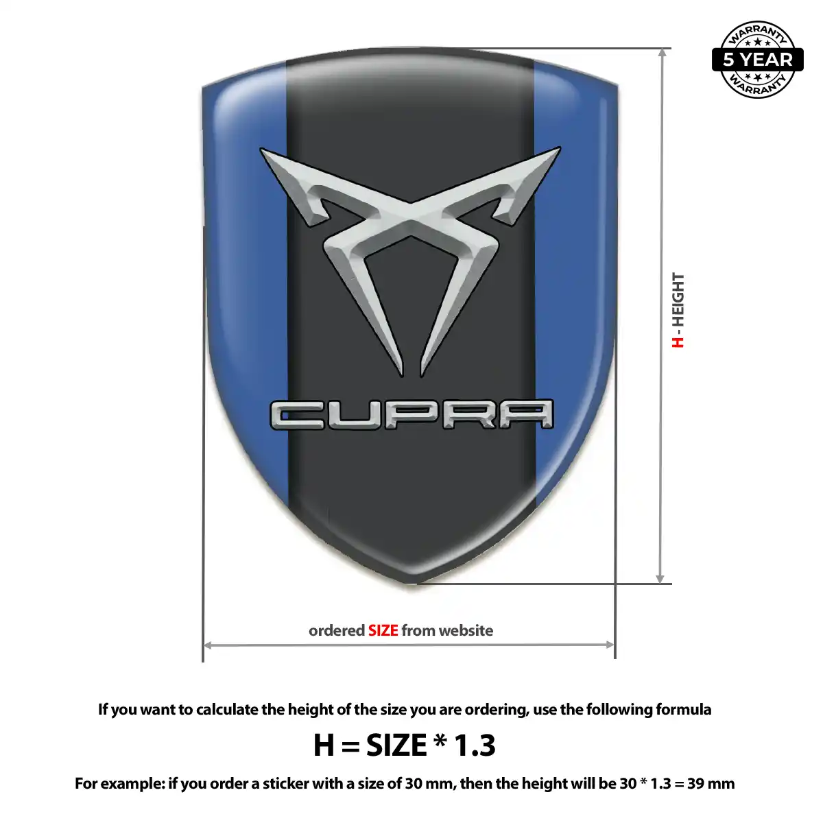 Cupra Emblem Logo Elite Finish