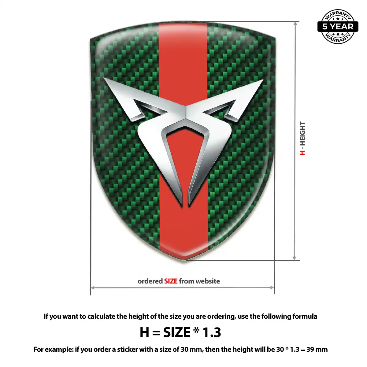 Cupra Emblem Shield Elite Finish