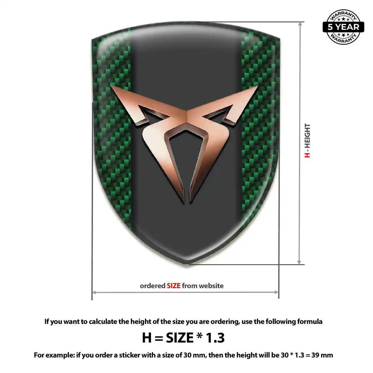 Cupra Emblem Shield Prestige Line