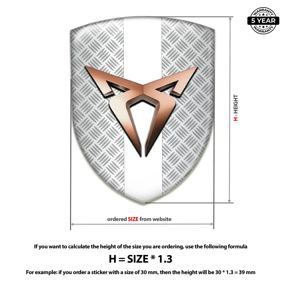 Cupra Emblem Shield Prime Quality