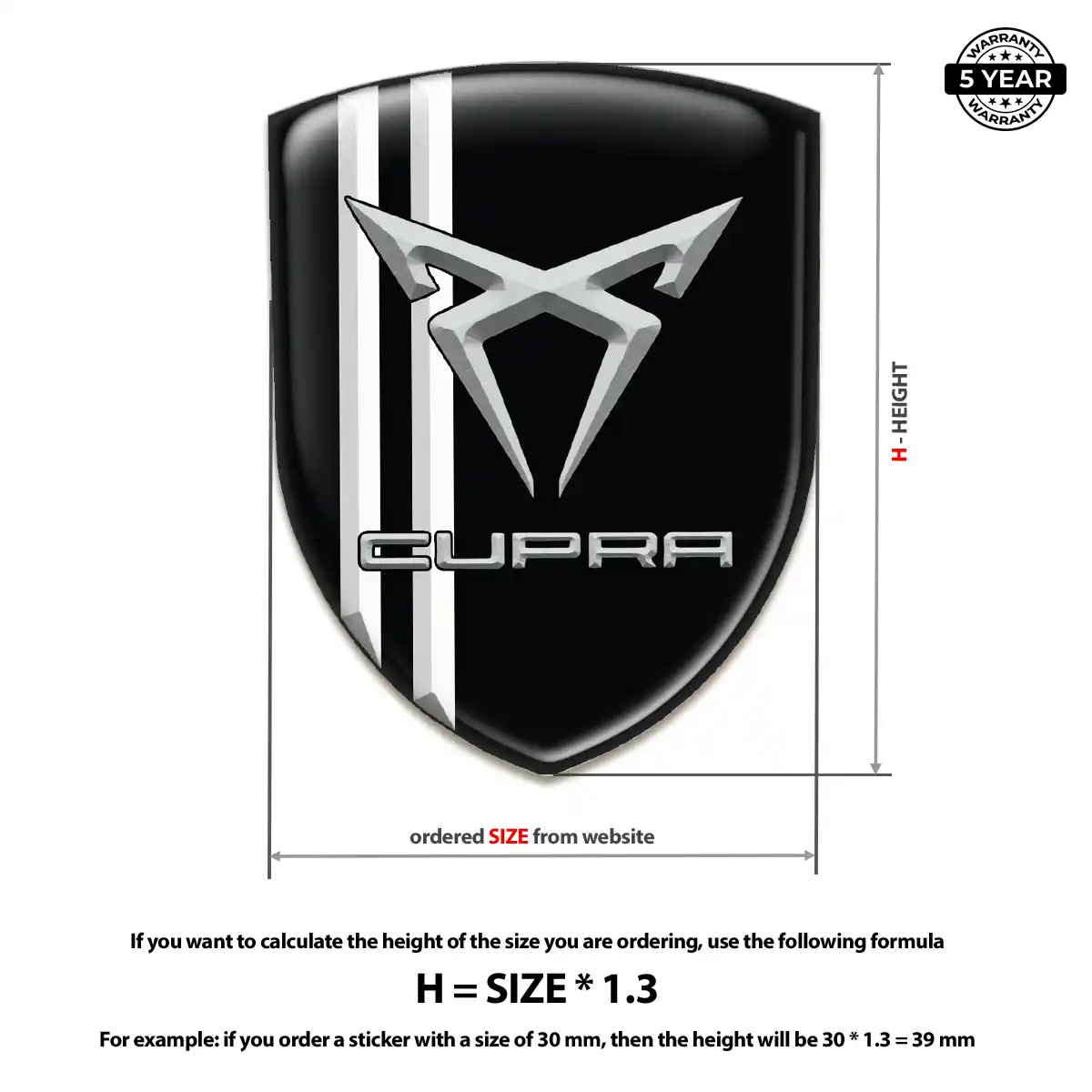 Cupra Emblem Shield Signature Grade