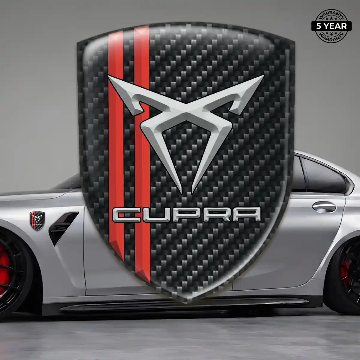 Cupra Epoxy Domed Sticker Refined Design