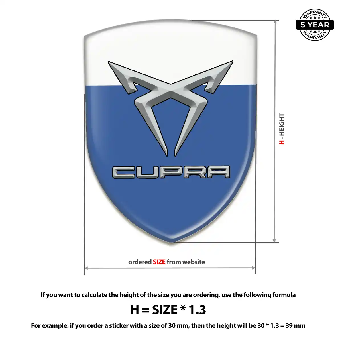 Cupra Gel Badge Sticker Prime Quality