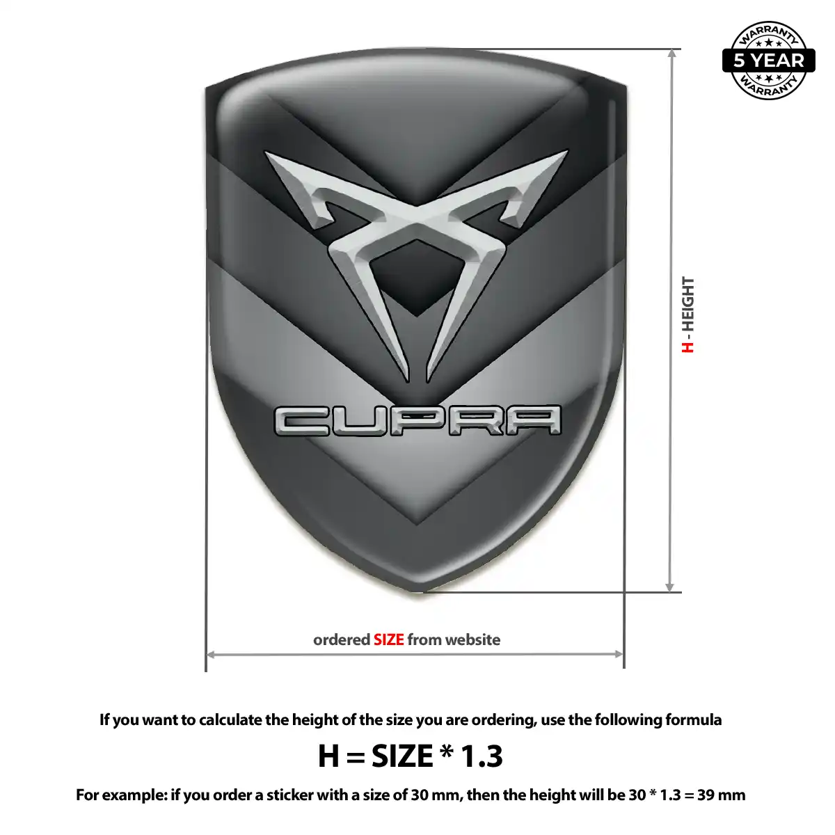 Cupra Gel Badge Sticker Refined Design