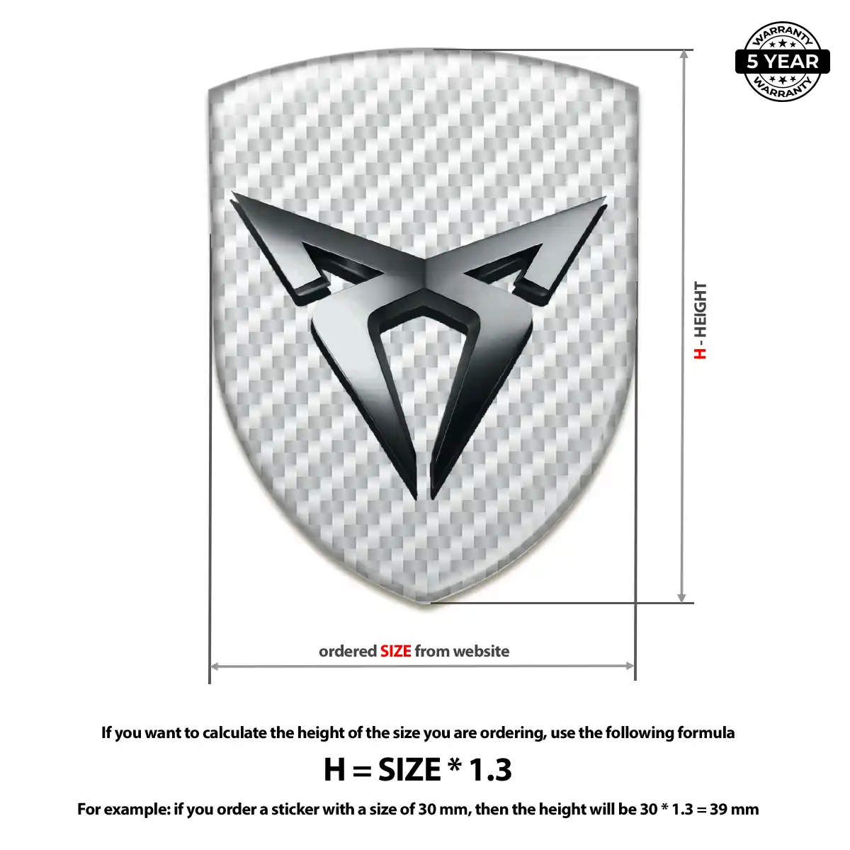 Cupra Gel Badge Sticker Signature Grade