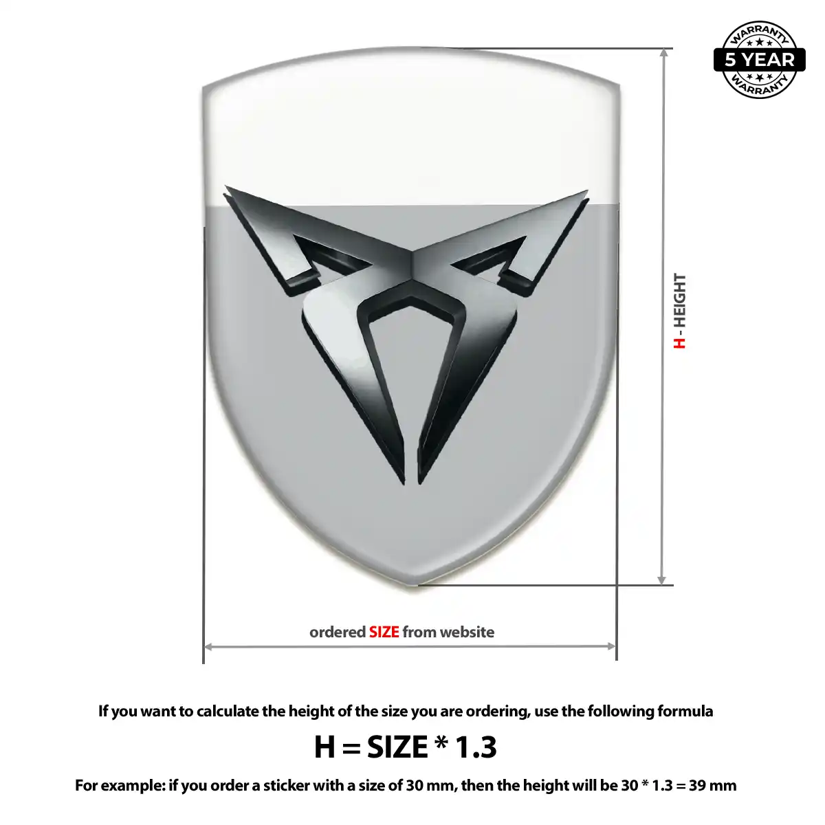 Cupra Gel Badge Sticker Sleek Style