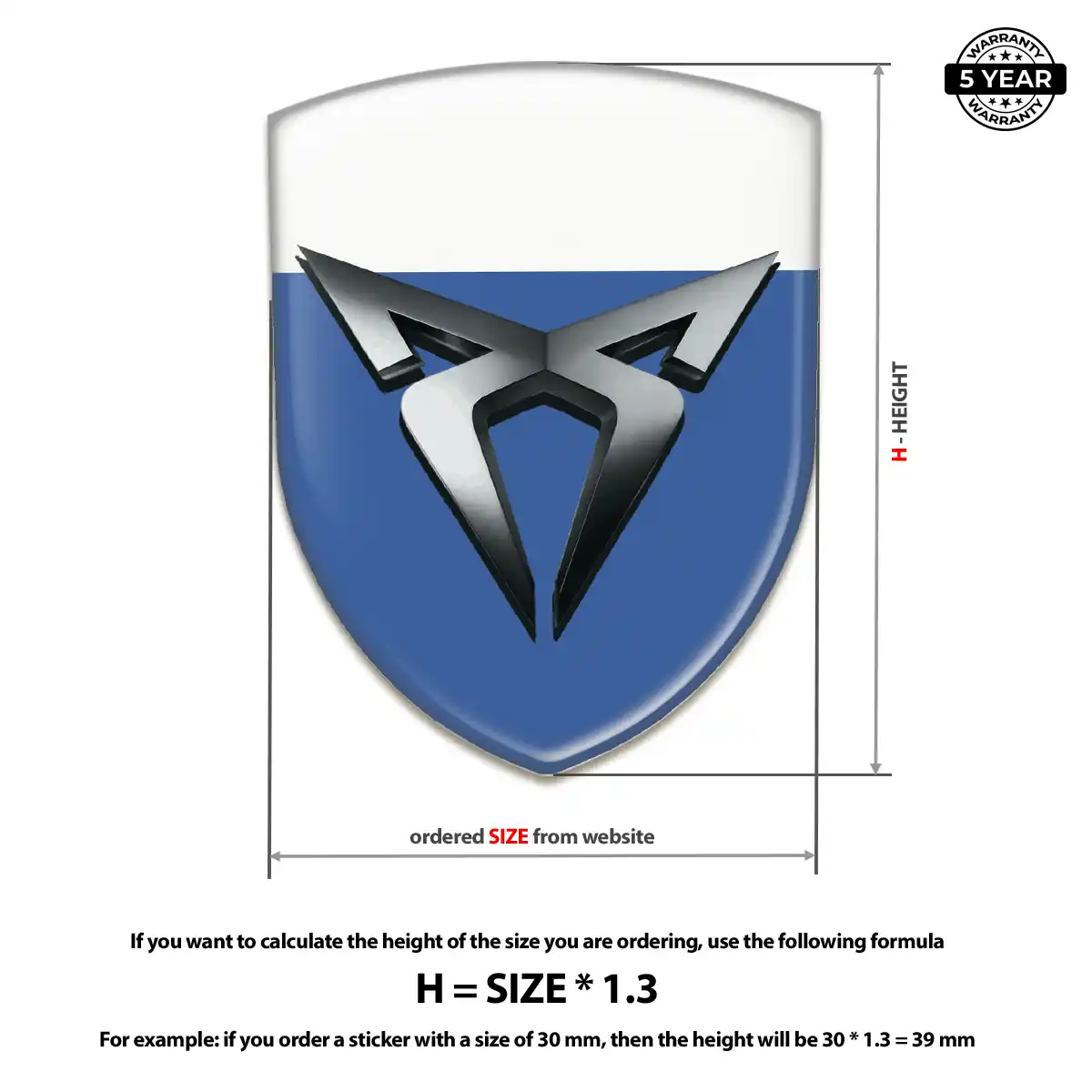 Cupra Gel Emblem Sticker Refined Design