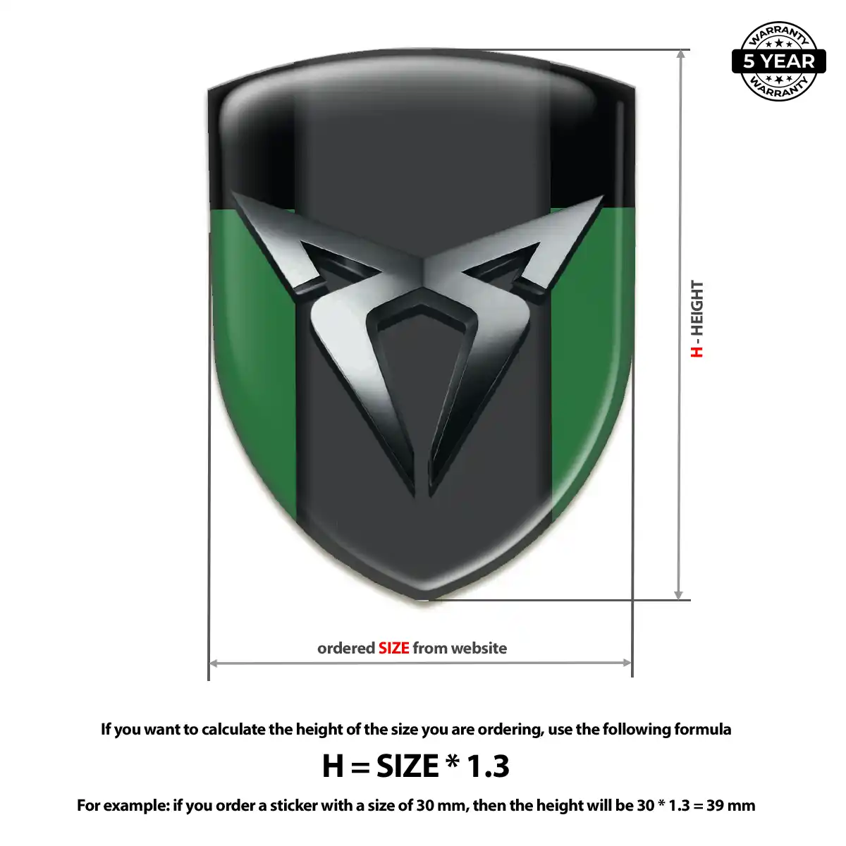 Cupra Gel Emblem Sticker Signature Grade