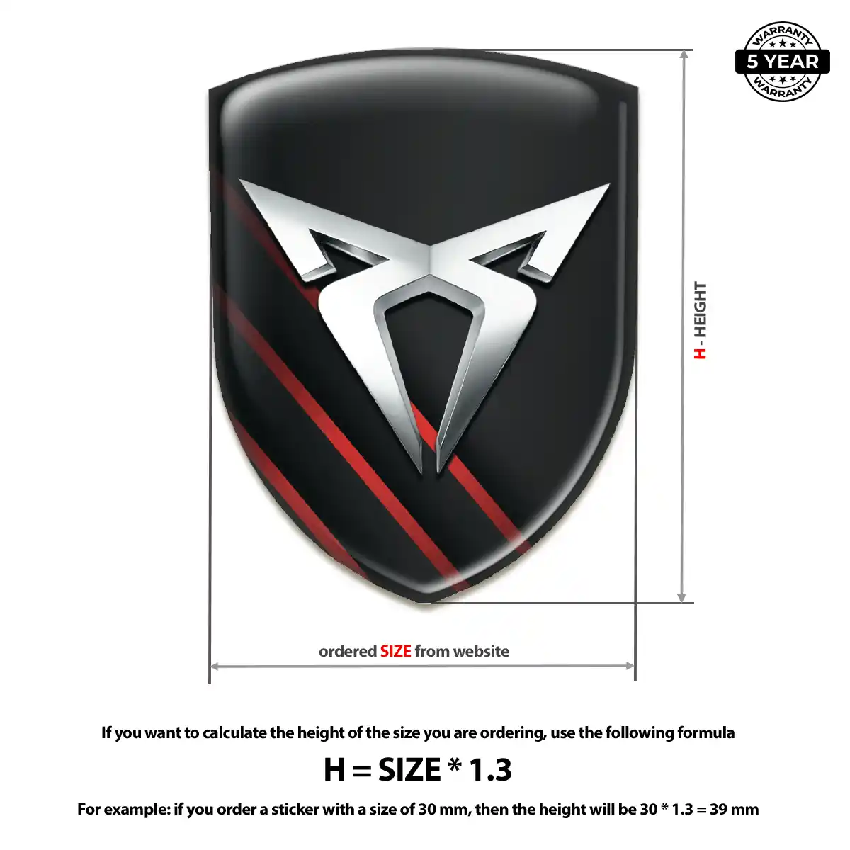 Cupra Gel Emblem Sticker Sleek Style
