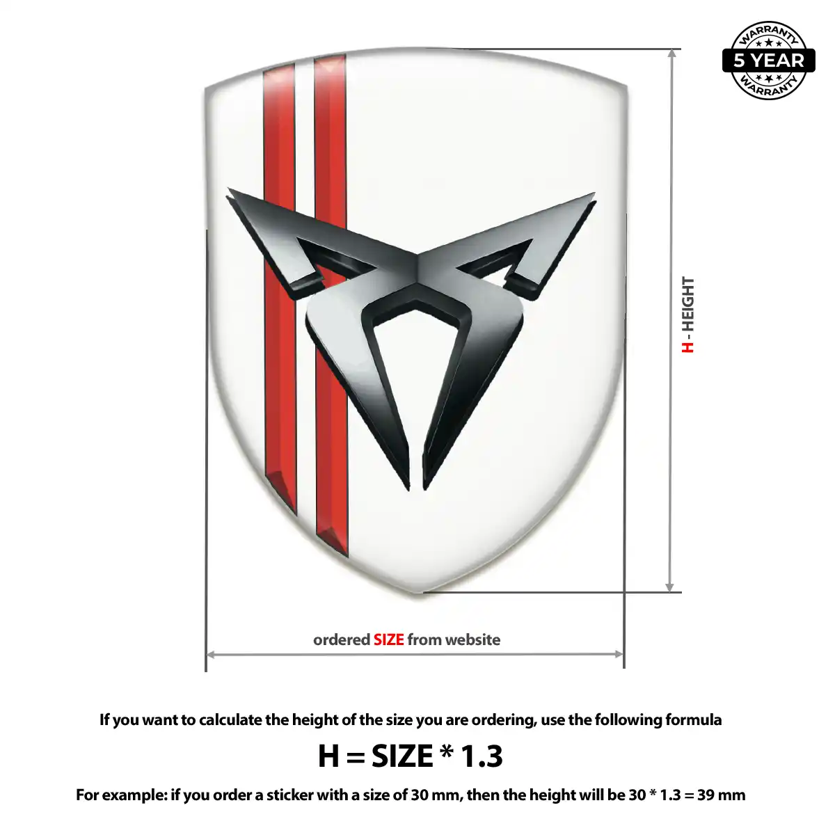 Cupra Logo Sticker Prime Quality