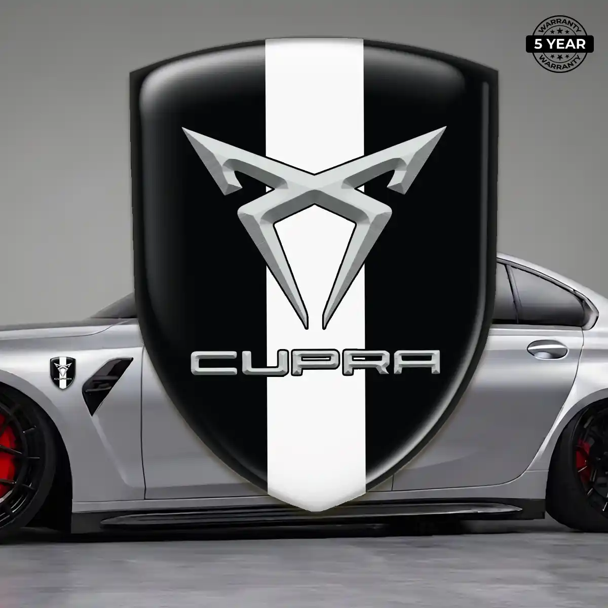 Cupra Polyurethane Domed Sticker Elite Finish