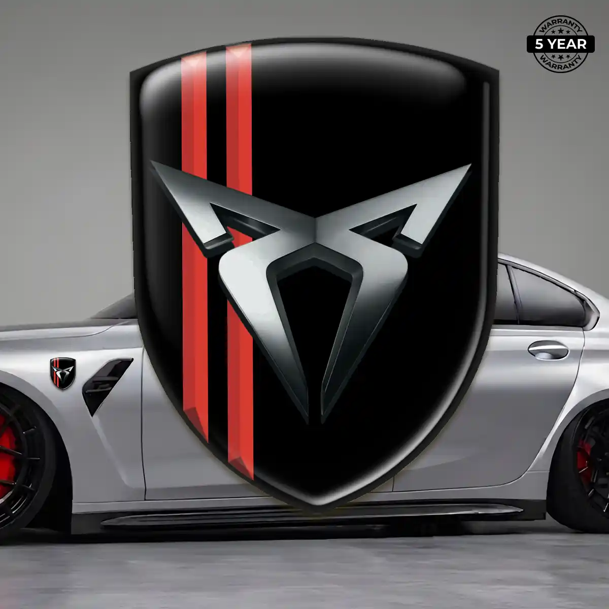 Cupra Polyurethane Domed Sticker Refined Design