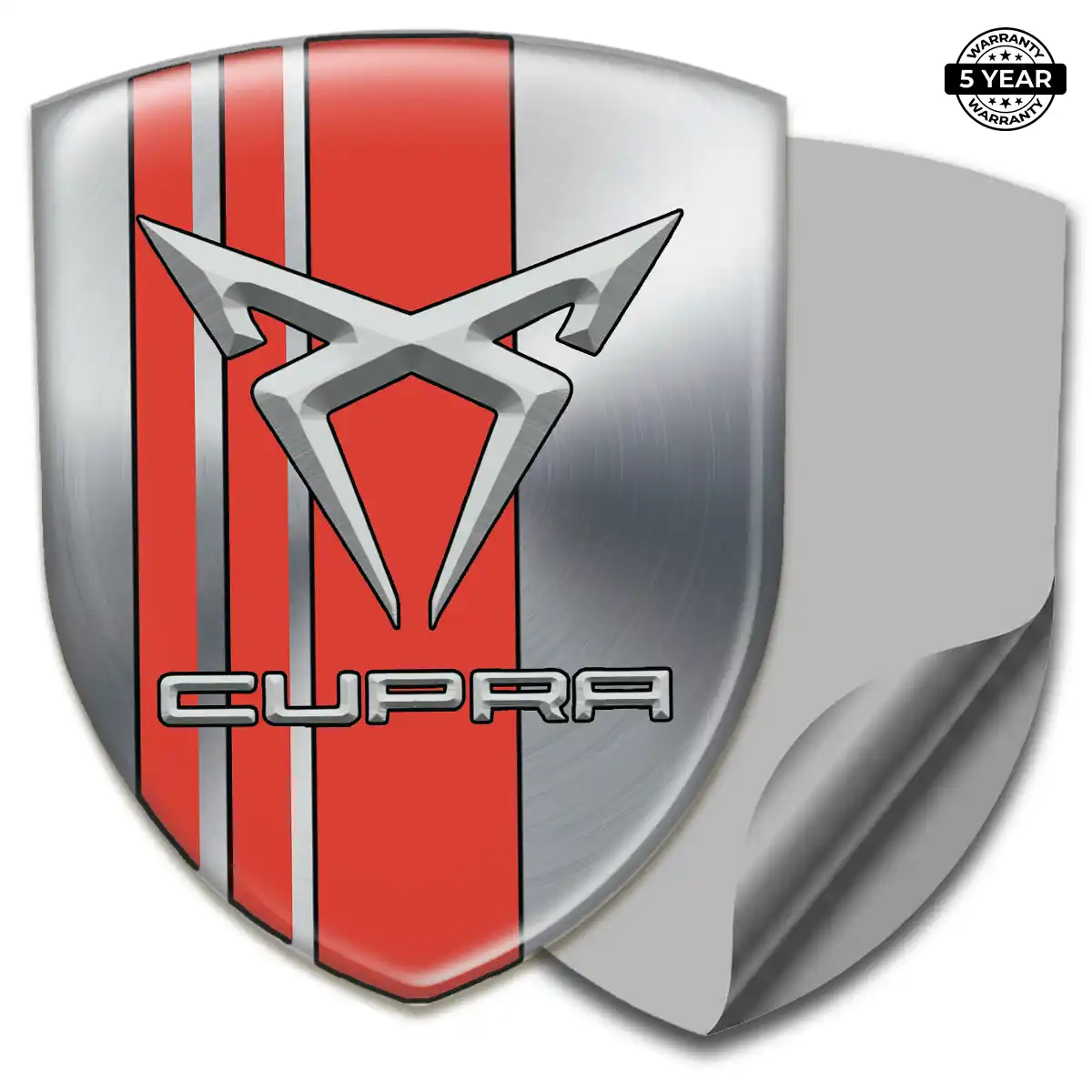 Cupra Polyurethane Domed Sticker Sleek Style