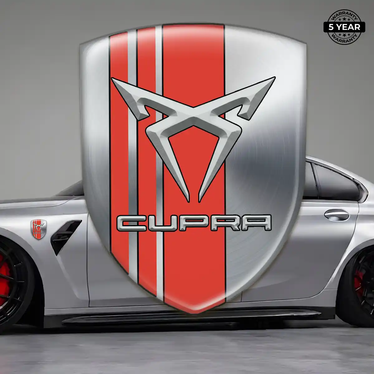 Cupra Polyurethane Domed Sticker Sleek Style