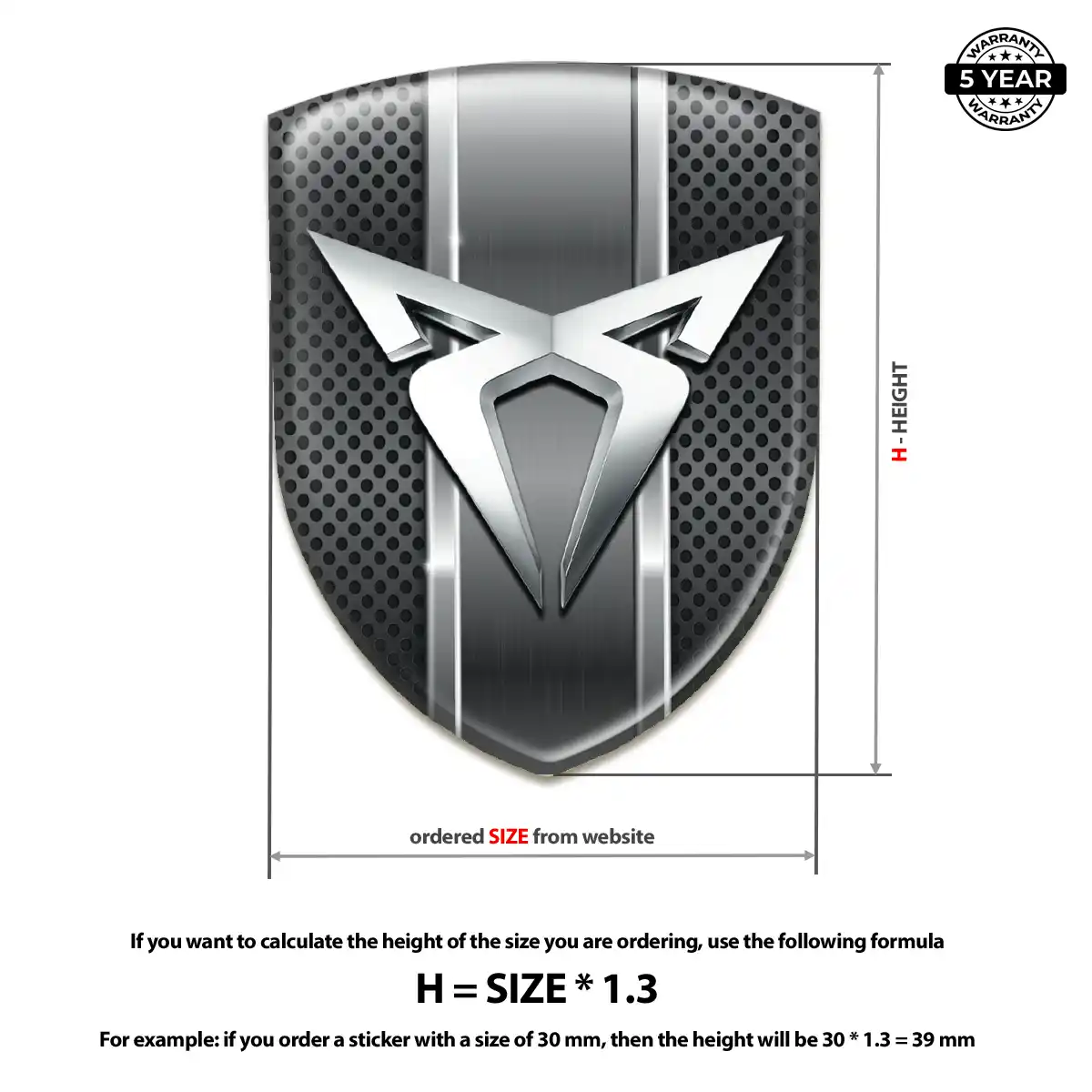 Cupra Resin Badge Sticker Refined Design
