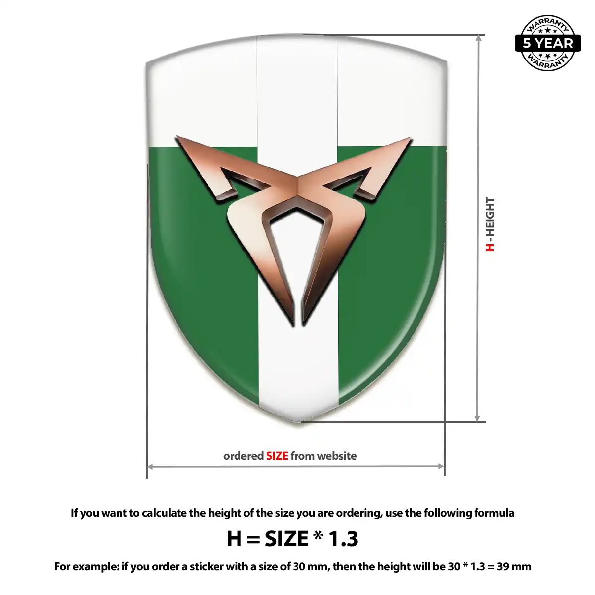Cupra Resin Badge Sticker Sleek Style
