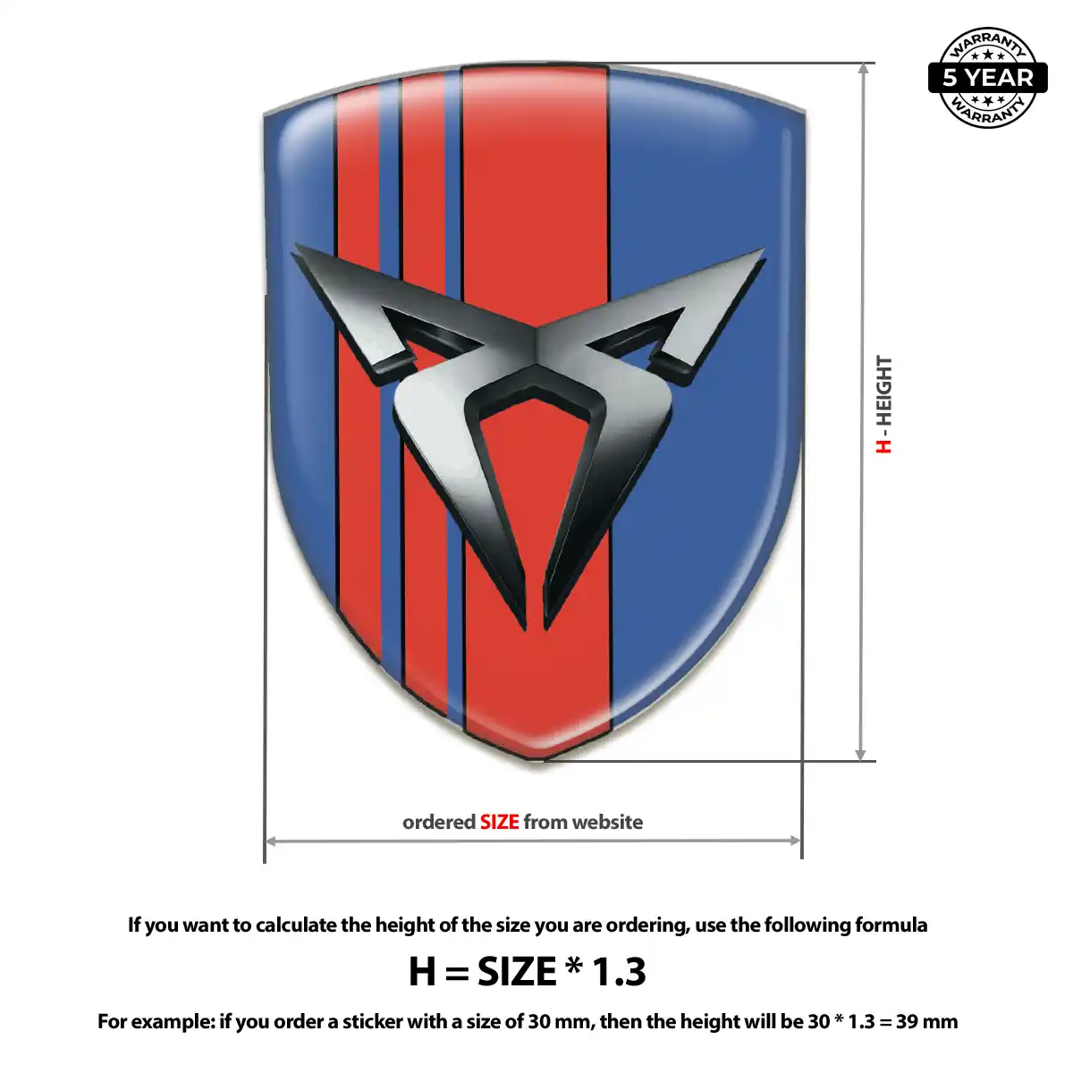 Cupra Resin Badge Sticker Superior Craft