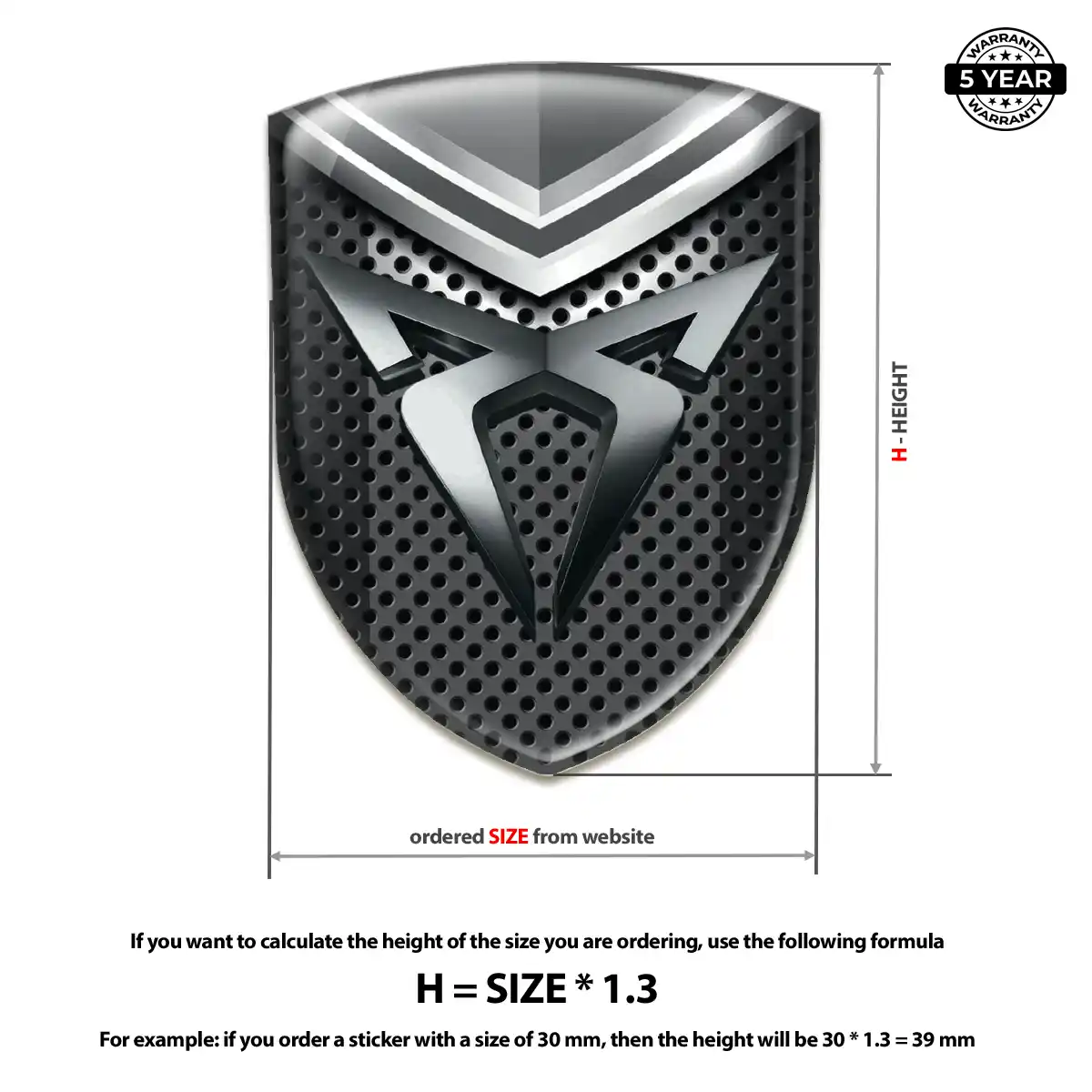 Cupra Resin Domed Sticker Superior Craft
